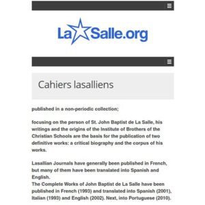 Cahiers Lasalliens